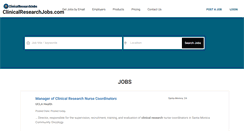 Desktop Screenshot of clinicalresearchjobs.com