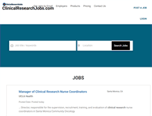 Tablet Screenshot of clinicalresearchjobs.com